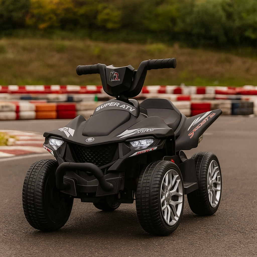 Дитячий електроквадроцикл Bambi Super ATV 12V (чорний колір), фото 1