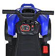 Дитячий електроквадроцикл Bambi Super ATV 12V (синій колір), фото 7