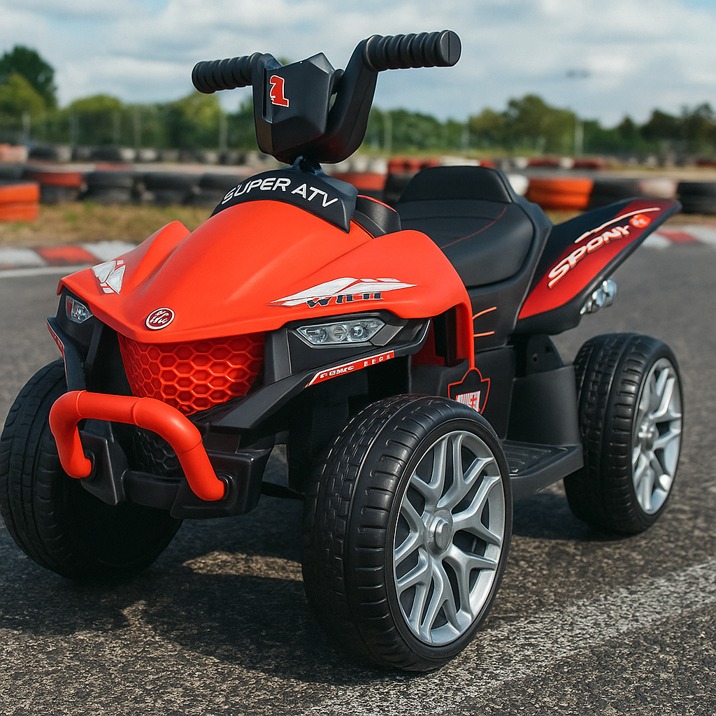 Дитячий електроквадроцикл Bambi Super ATV 12V (червоний колір), фото 1