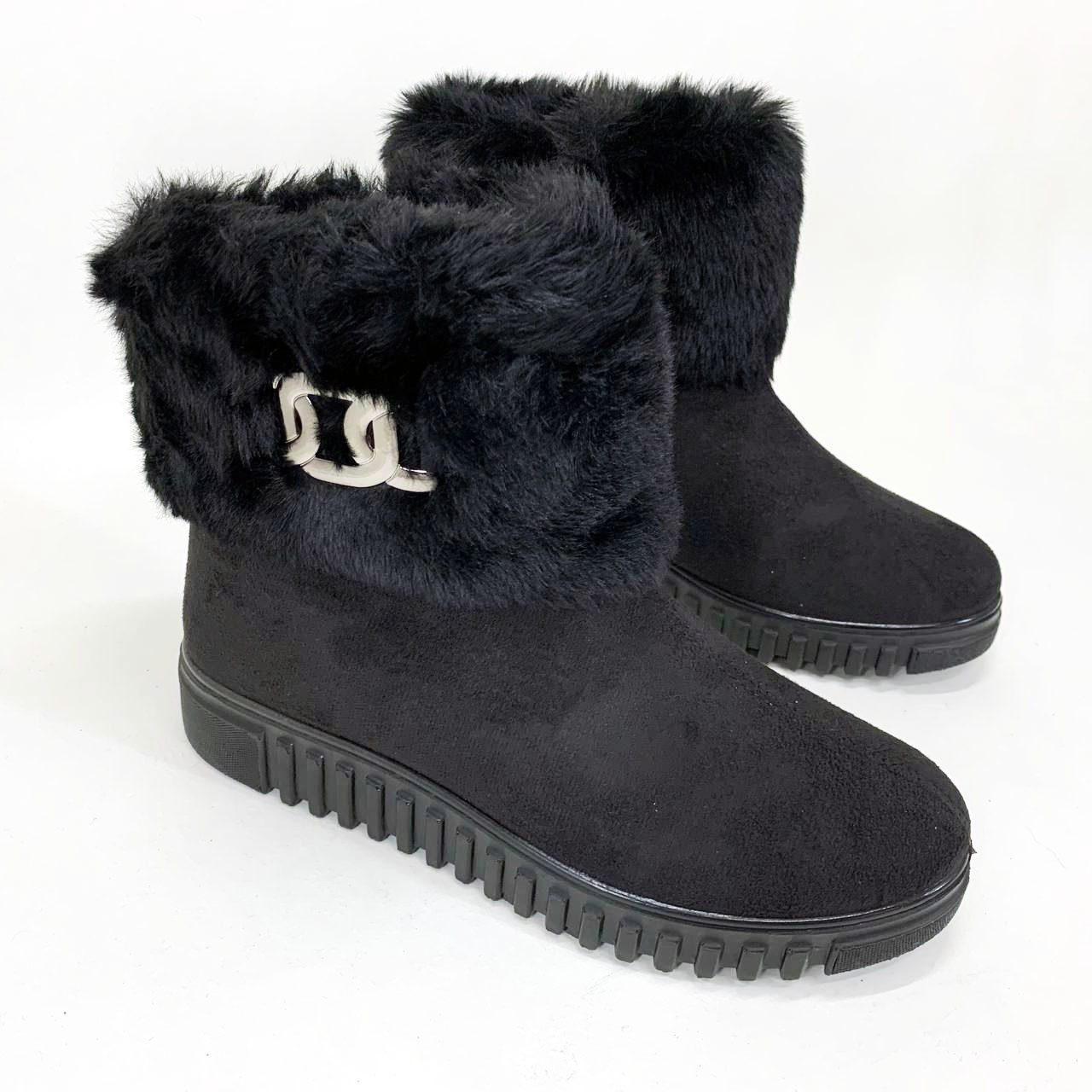 Повсякденні жіночі дутики зимові 39р, Калоші жіночі утеплені ева, Утеплені хутром бурки KD-44, фото 1