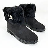 Повсякденні жіночі дутики зимові 39р, Калоші жіночі утеплені ева, Утеплені хутром бурки KD-44, фото 2