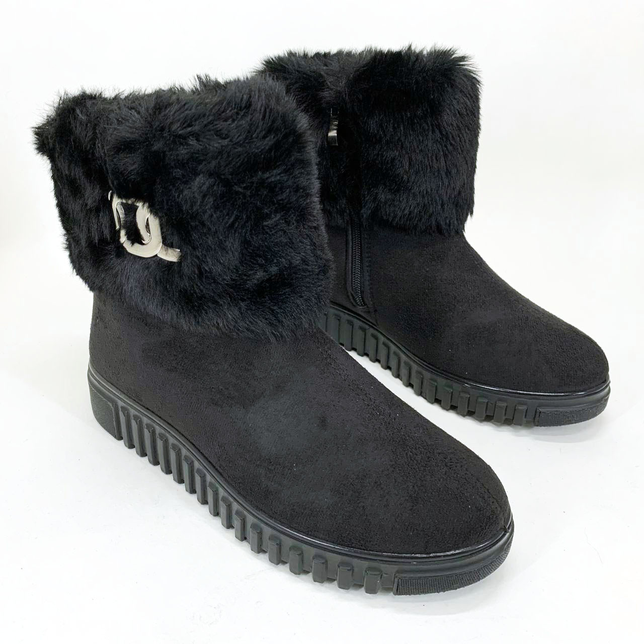 Бурки бабуші жіночі повсть 38р 25см, Калоші жіночі утеплені ева чорні зимові калоші VP-44, фото 1