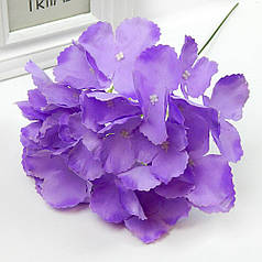 Штучна Гортензія, суцвіття на стеблі, 17х25 см, бузкова