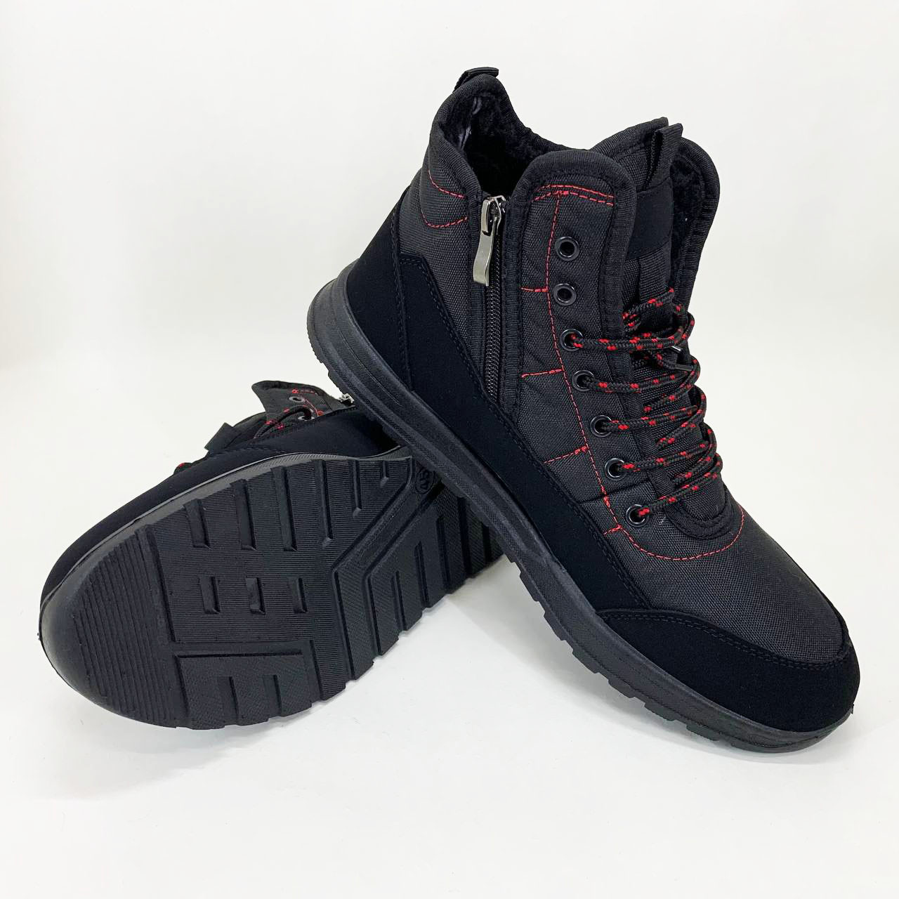 Зручні якісні зимові кросівки 41р, Чоловіче зимове взуття, Високі зимові кросівки на хутрі DO-82, фото 1