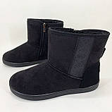 Жіночі зимові стьобані черевики, Жіночі зимові черевики на підошві галоші теплі AO-64, фото 3