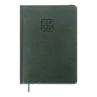 Щоденник датований Buromax Bravo зі штучної шкіри А5 336 сторінок зелений