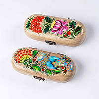 Футляр для окулярів з рукописним малюнком "Петриківський Розпис". Acropolis Ф-70/01п