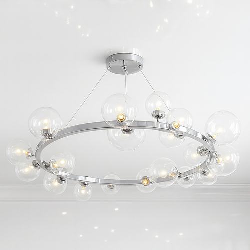 ЛюстрапідвіснавстиліLoftбульбашкиDiashaцокольG9ламп24штколірХромYC2108-24HR