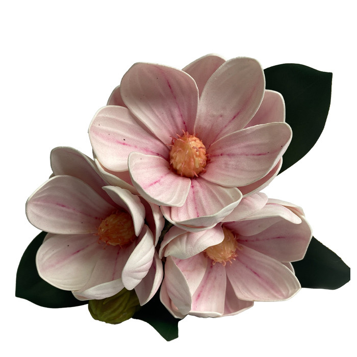 Квітка 140-034 букет Магнолії (4 шт) 27см бутон d10см рожевий BonaDi, фото 1