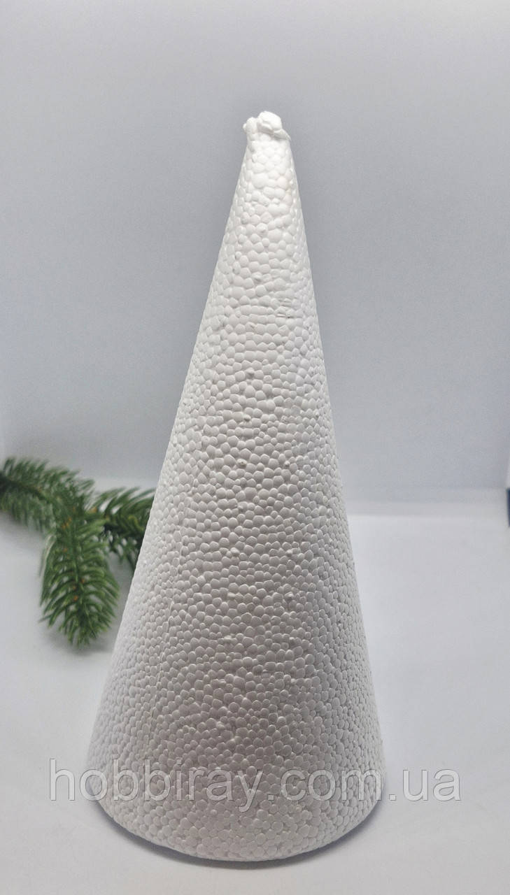 Пінопластова фігура конус. Висота 16см. 1шт., фото 1