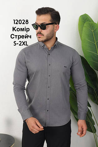 Приталена сорочка Red Stone з довгим рукавом (варений котон), фото 1