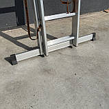 Професійна драбина трисекційна 10 метрів стремянка 3 секційна 3х14 щаблів, фото 5