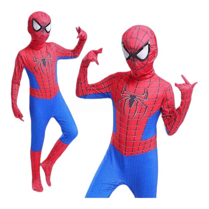 Дитячий костюм людини-павука з маскою Spider Man (S, M, L). Карнавальний костюм для хлопчика. Костюм на Хелловін