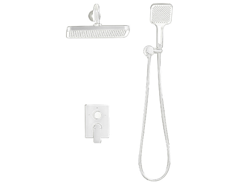 Комплект для душ кабіни (вмонтов.в стіну),,білий AIM,DG207 frosted white