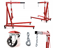 Кран підйомник для майстерні Kraft&Dele KD320  гідравлічний підкатний 2 тонни