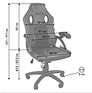 Комп'ютерне крісло для геймера YS-6056 з сітчастою спинкою крісло для роботи за ноутбуком чорне, фото 9