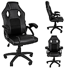 Комп'ютерне крісло для геймера YS-6056 з сітчастою спинкою крісло для роботи за ноутбуком чорне, фото 2