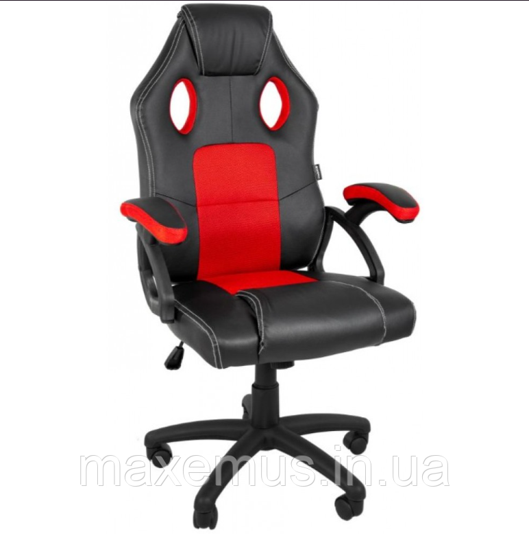 Комп'ютерне крісло для геймера Y S 60 56 із сітчастою спинкою офісне крісло з підлокітниками червоне, фото 1