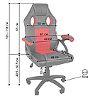 Комп'ютерне крісло для геймера Y S 60 56 із сітчастою спинкою офісне крісло з підлокітниками червоне, фото 10