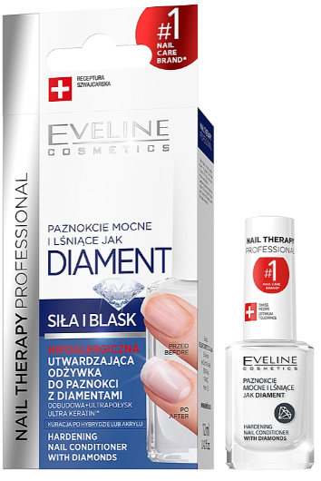 Діамантовий відновлюючий комплекс для нігтів Eveline Cosmetics Nail Therapy Professional 12 мл, фото 1