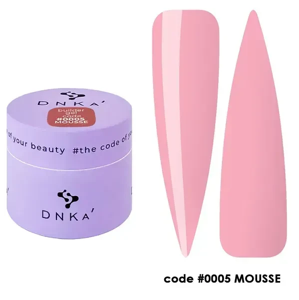 Моделюючий гель для нігтів Dnka Builder Gel Mousse #0005, 30 мл, фото 1