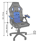 Комп’ютерне крісло з сітчастою спинкою YS-6056 мягке офісне крісло для роботи за ноутбуком синє, фото 10
