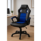 Комп’ютерне крісло з сітчастою спинкою YS-6056 мягке офісне крісло для роботи за ноутбуком синє, фото 2