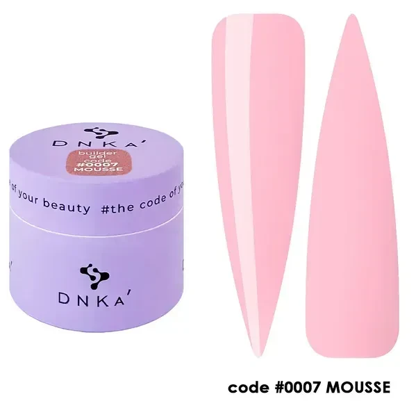 Моделюючий гель для нігтів Dnka Builder Gel Mousse #0007, 30 мл, фото 1