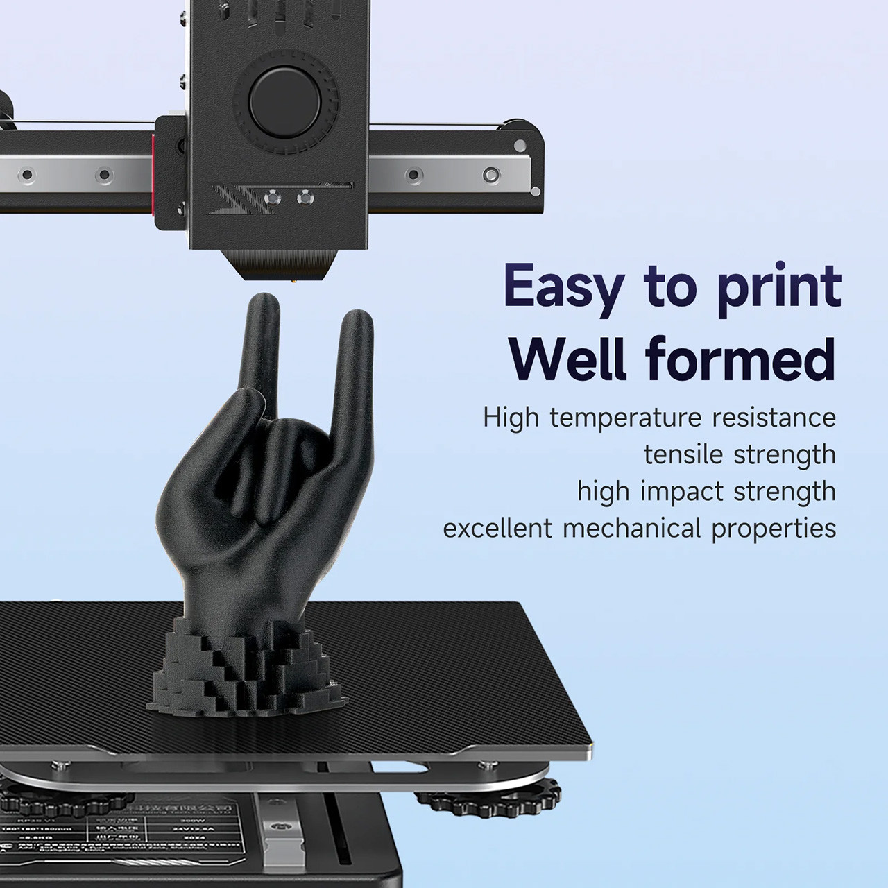 Filament for 3D-print KINGROON PETG-CF Black Classic Spool, 1.75mm 1kg