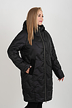 Стильне жіноче пальто на блискавці єврозима М-1152, фото 4
