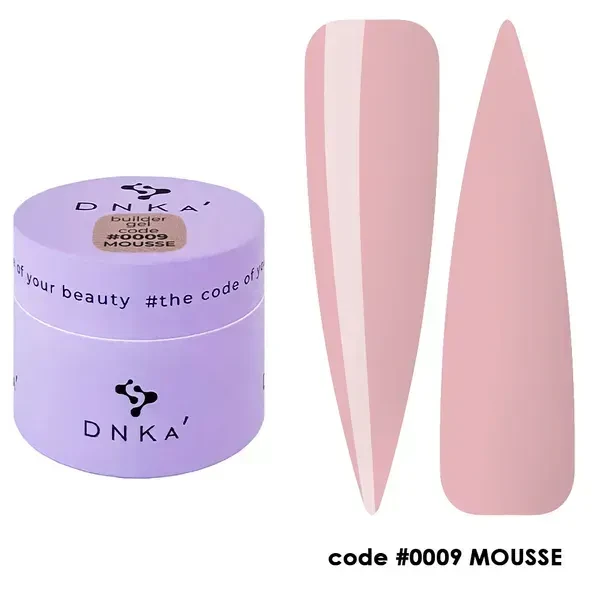 Моделюючий гель для нігтів Dnka Builder Gel Mousse #0009, 30 мл, фото 1