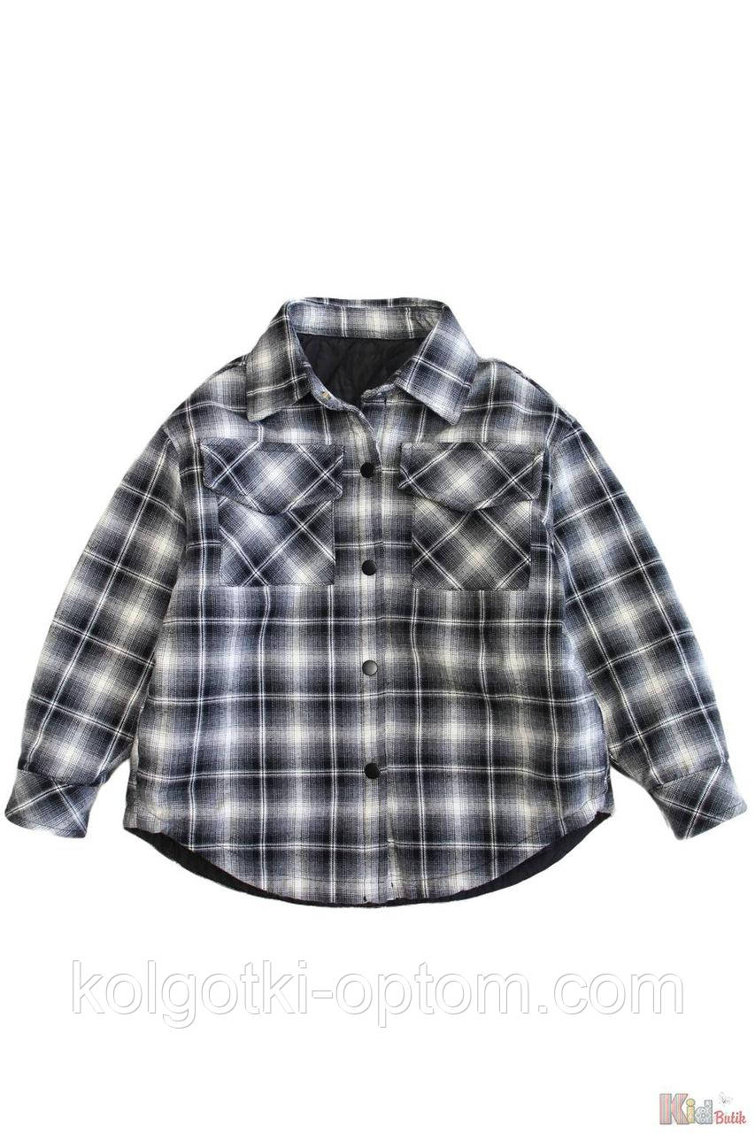 ОПТОМ Упаковка (122-128-134-140-140-146) Сорочка-куртка картата стьобана Bolina Baby 1111000065629, фото 1