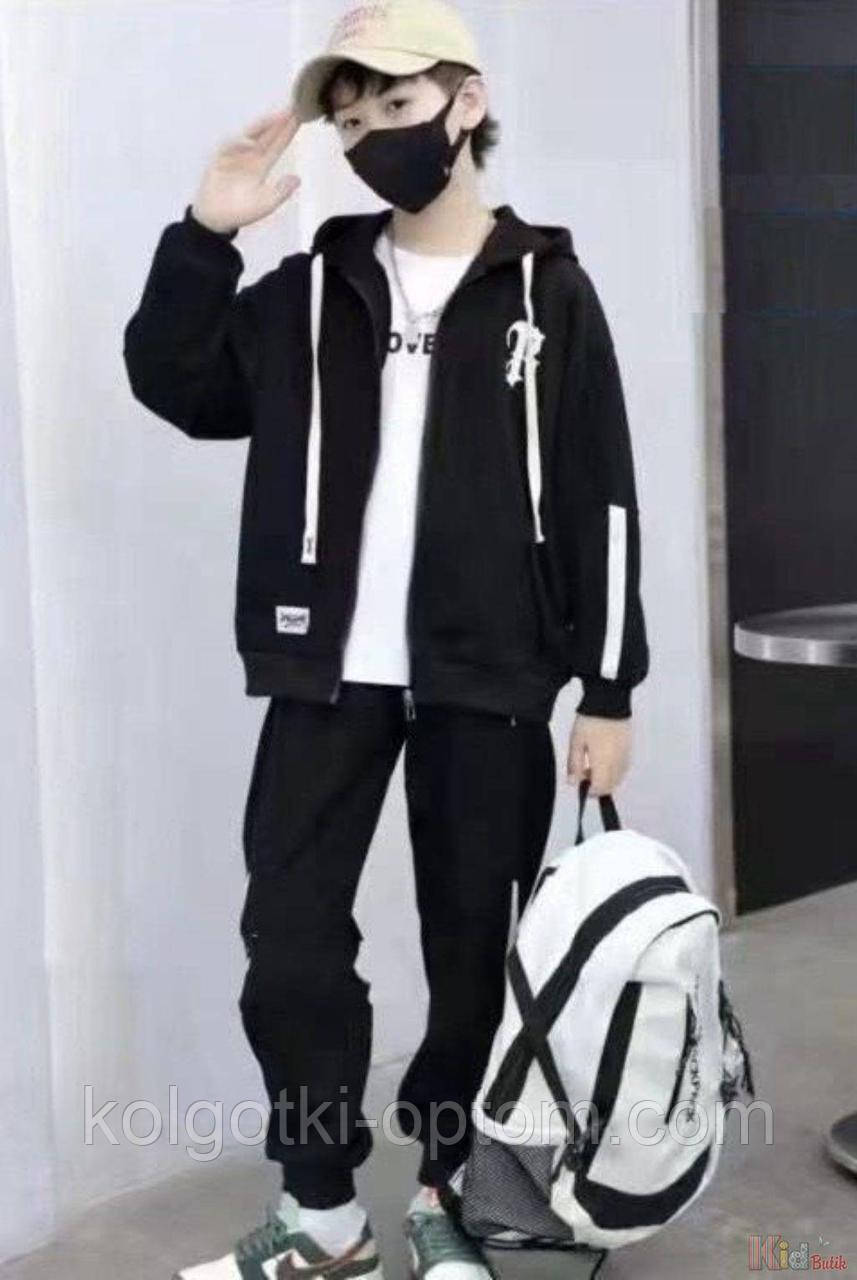 ОПТОМ Костюм спортивний чорного кольору 2-ка для хлопчика (122 см)  Bolina Baby 2125000884899, фото 1