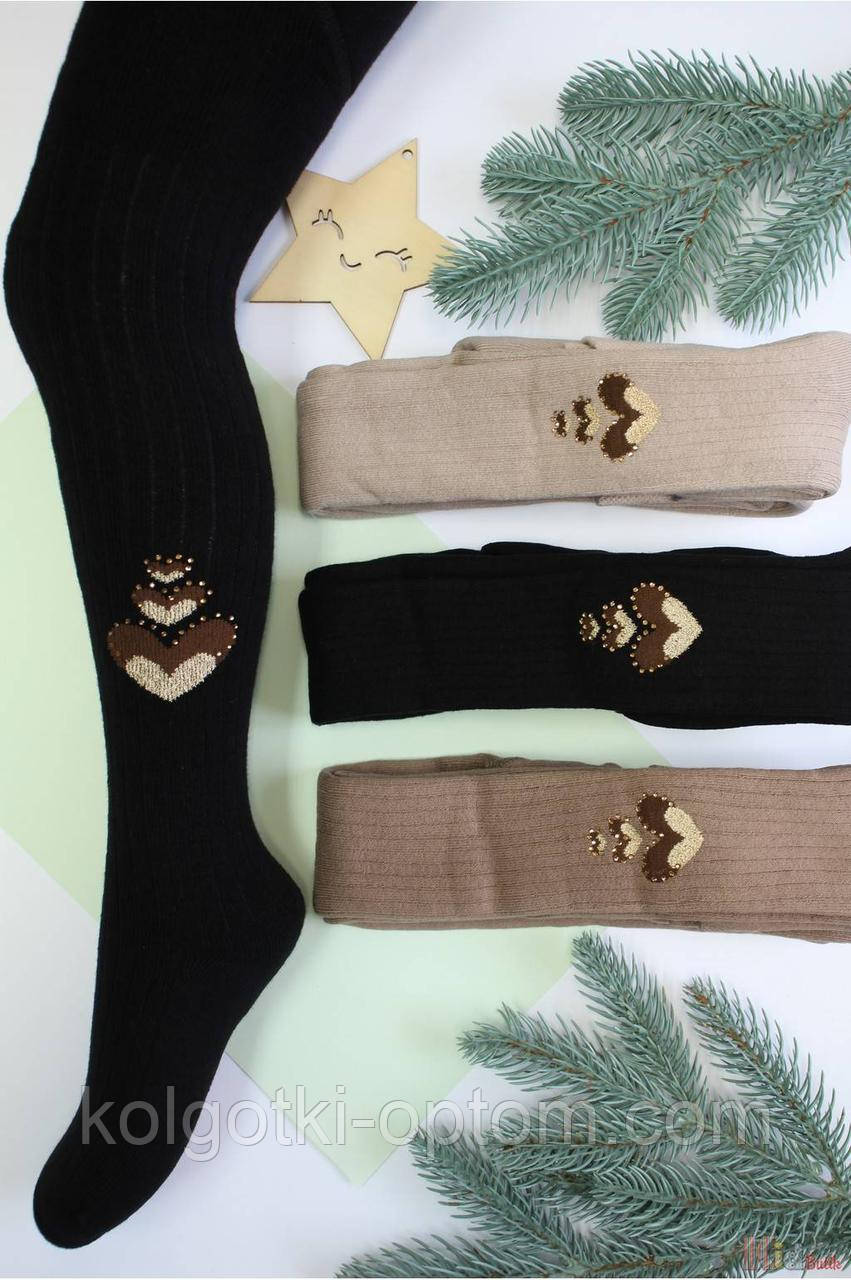 ОПТОМ Колготки махра арома "Сердечка" (98-104/3-4 роки) Pier Lone 8681788628956, фото 1