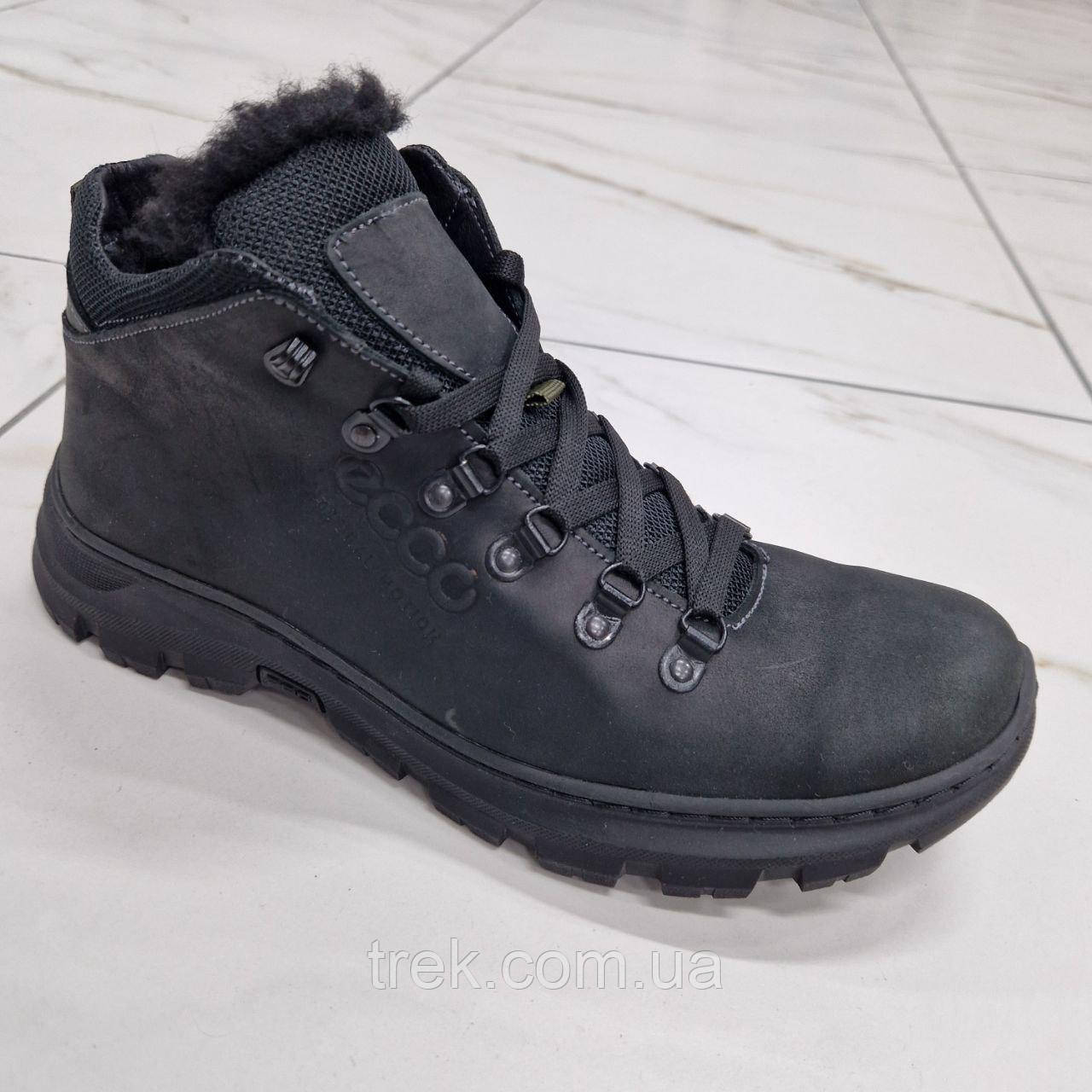 Черевики зимові чоловічі шкіряні чорні /10398/ 43р, фото 1