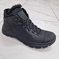 Черевики зимові чоловічі шкіряні чорні /10398/ 42р