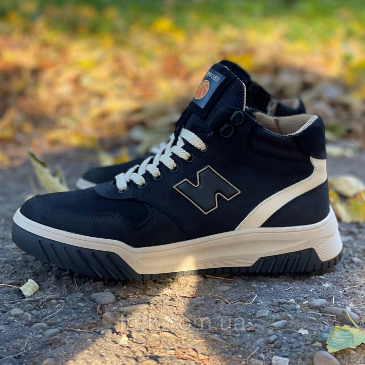 Черевики чоловічі шкіряні зимові чорн-беж /10724/-41р, фото 1