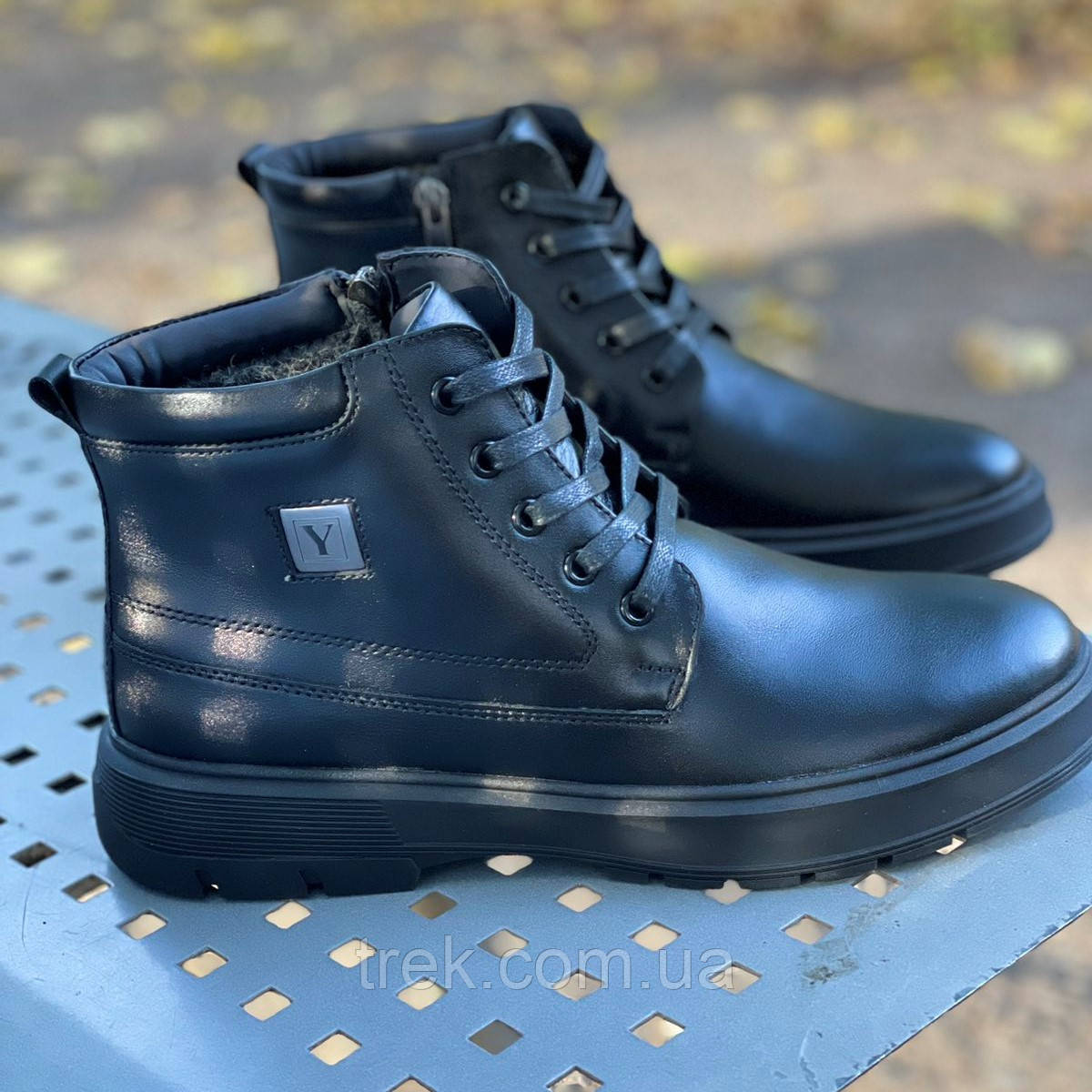 Черевики чоловічі шкіряні зимові чорні /10725/-42р, фото 1