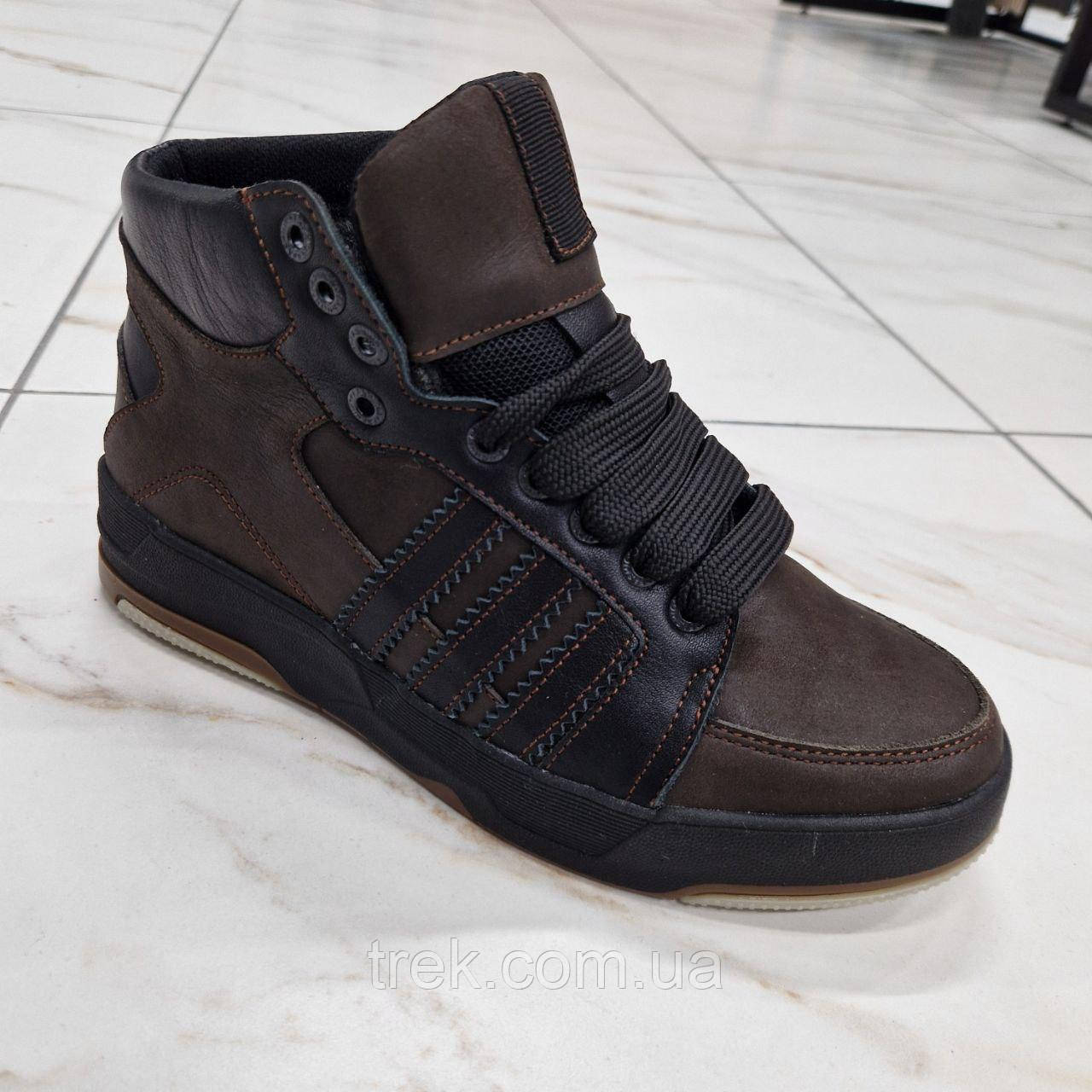 Черевики чоловічі шкіряні зимові коричневі /10823/-40р, фото 1