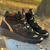 Черевики зимові шкіряні чорні /30725/ 40р