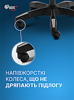 Геймерське комп'ютерне крісло 4Points DL з підставкою для ніг офісне ігрове розкладне для ПК вдома Сіре, фото 8