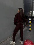 Флісовий теплий спортивний жіночий костюм "Muse", чорний жіночий спортивний костюм на осінь -зиму, фото 10