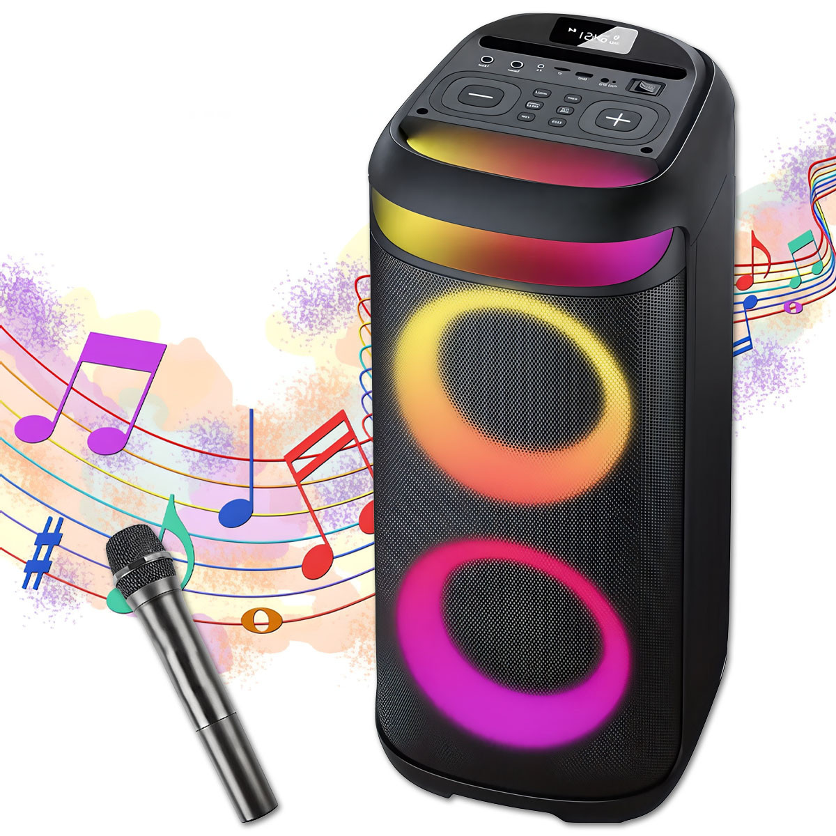 Портативна акустична система з пультом і мікрофоном Su-Kam BT 622D Bluetooth, фото 1