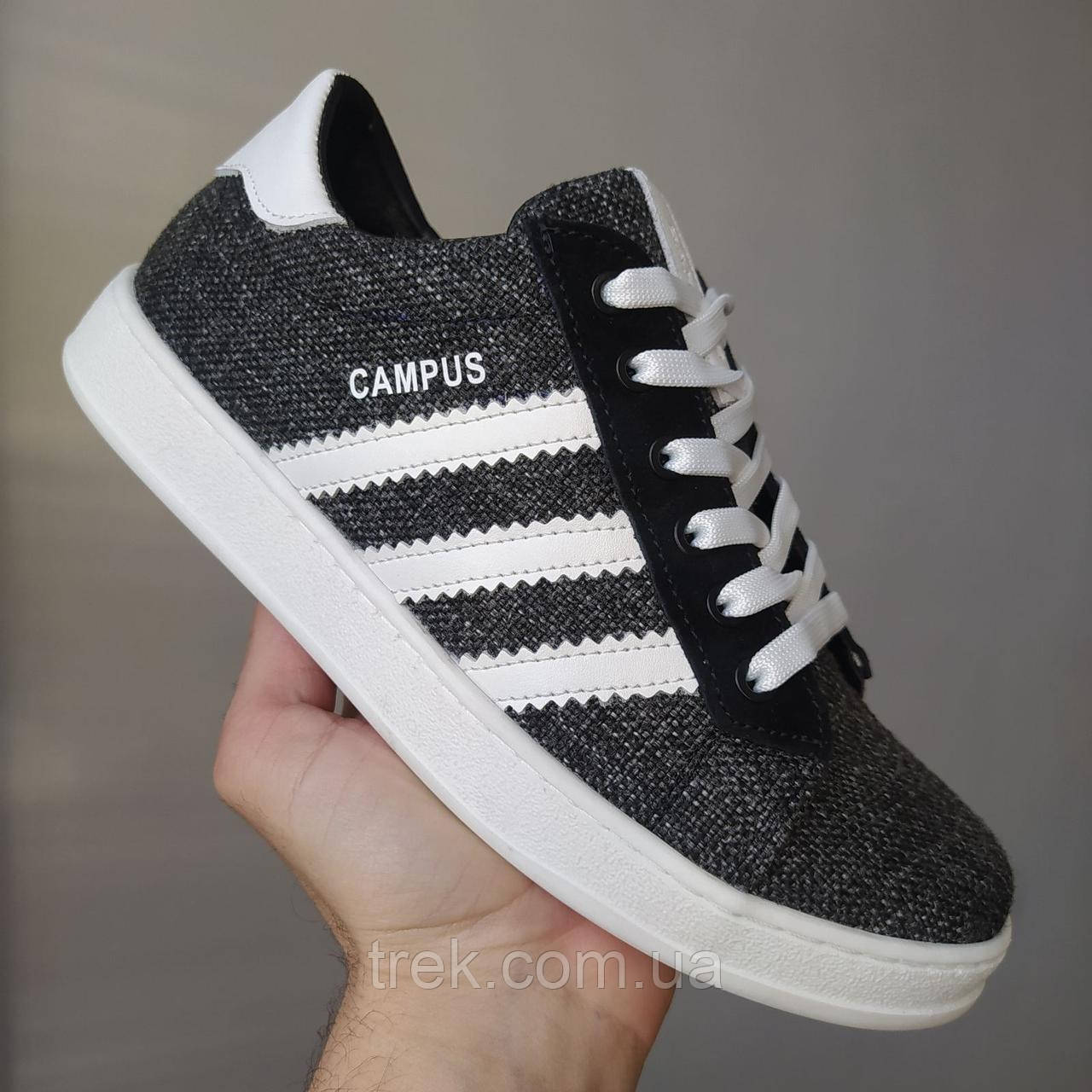Кросівки замша-джинс чорно-білі /23634/ 37р, фото 1
