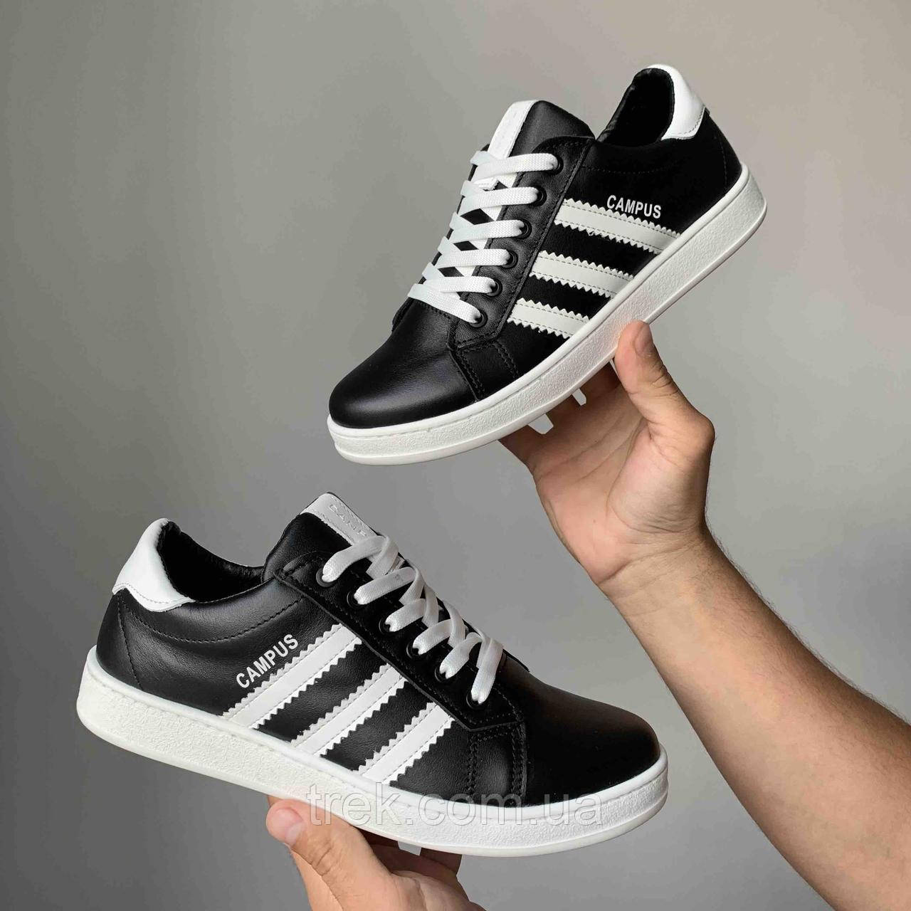 Кросівки шкіряні чорно-білі /23781/ 37р, фото 1