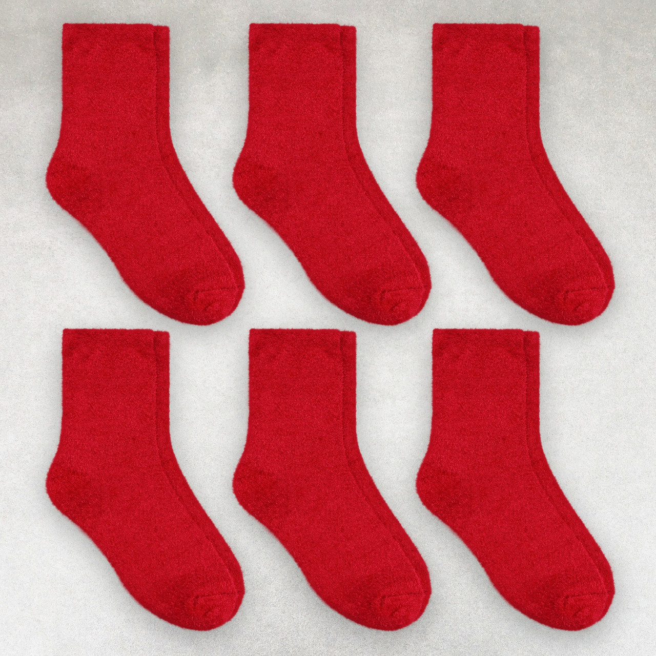 Шкарпетки зимові пухнасті жіночі 6 пар «Червоні» розмір 36-40 арт. 340.6, фото 1
