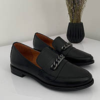 Туфлі жіночі шкіряні чорні /22204/ 39р