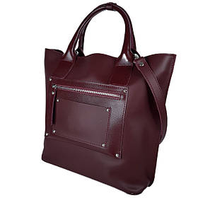 Сумка жіноча "Сієна" натуральна шкіра, бургунді матова