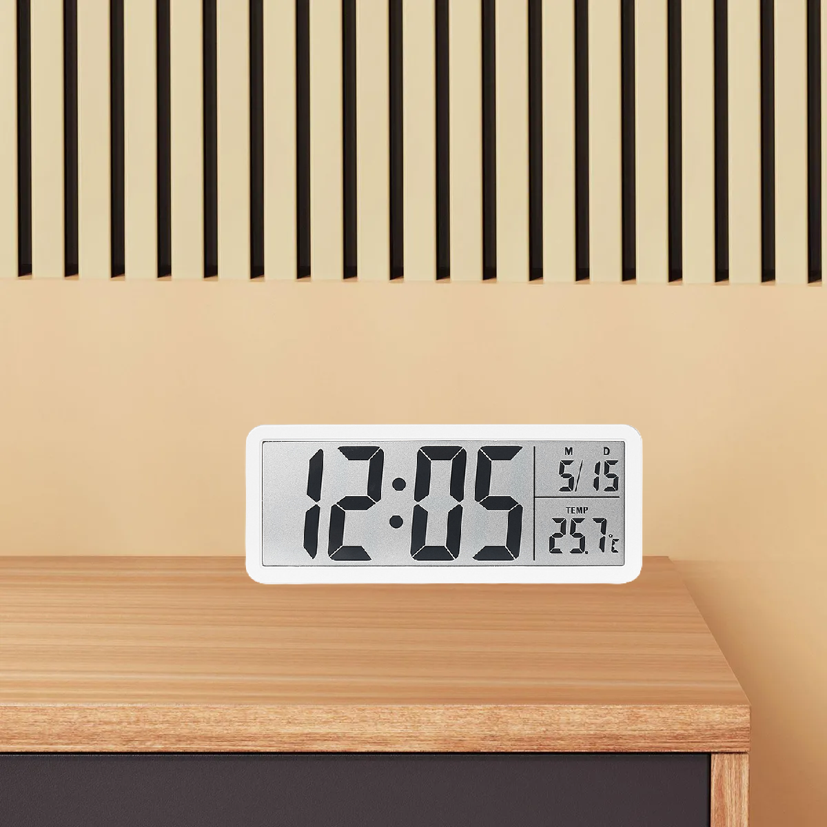 Годинник Deepfox VGW-801T LCD цифровий електронний настільний/настінний Дата Температура 20 х 8см, фото 1