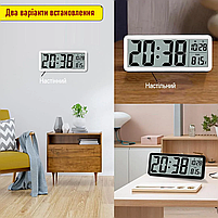 Годинник Deepfox VGW-801T LCD цифровий електронний настільний/настінний Дата Температура 20 х 8см, фото 6